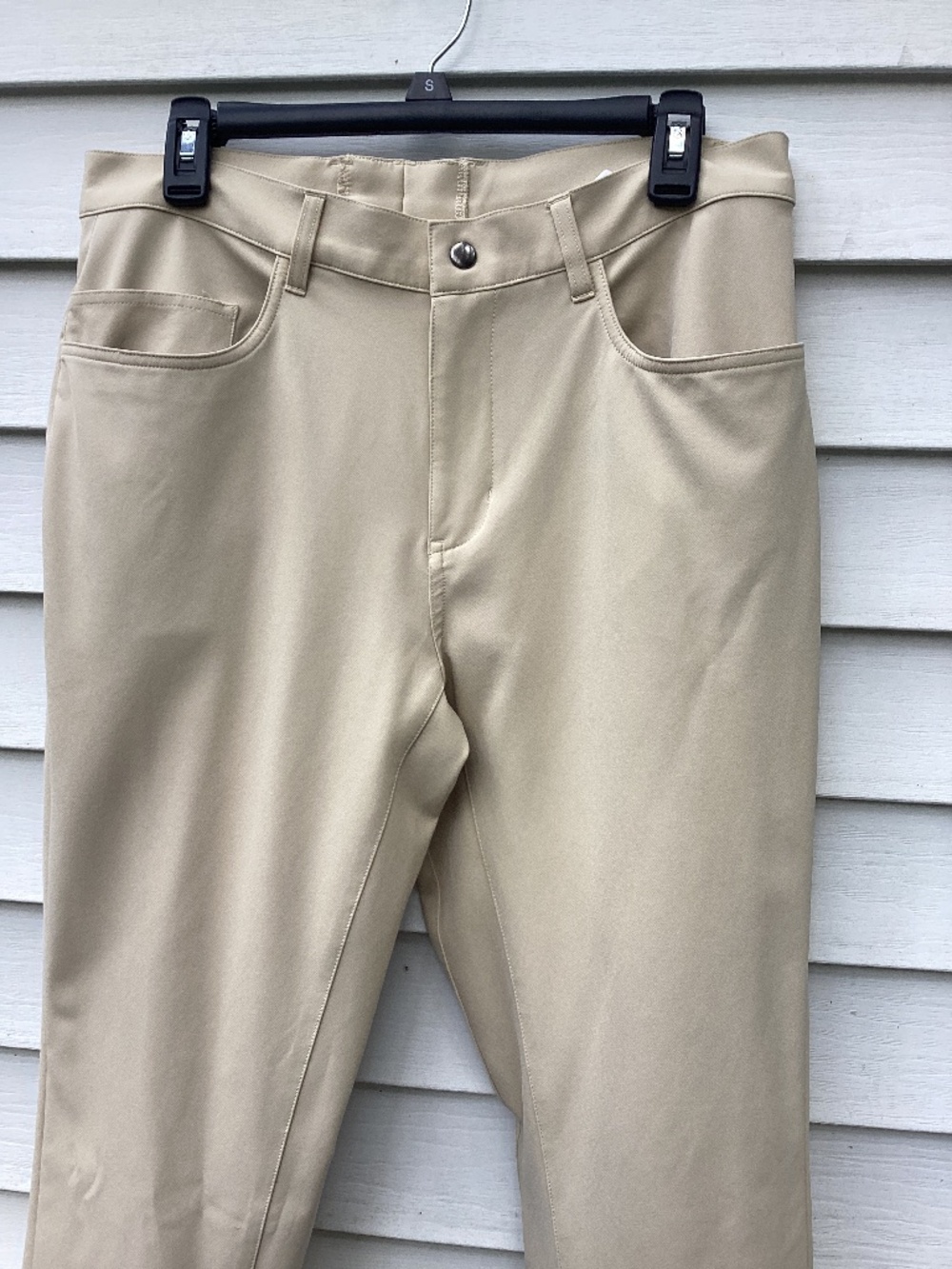State & Liberty Tech Chino Pants Mens 34 Khaki Athletic Fit Stretch Mens Size 34